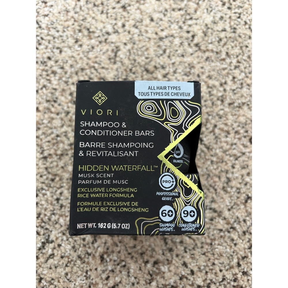 Viori Shampoo & Conditioner Bars 5.7oz Hidden Waterfall Musk Scent NIB